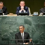 El presidente estadounidense, Barack Obama, en su intervención en la sesión de clausura de la Cumbre sobre Desarrollo Sostenible de la ONU en Nueva York. EFE/Archivo