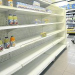 Un supermercado venezolano desabastecido.