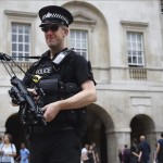 Un agente de policía permanece en guardia en el Horseguards Parade de Londres. EFE/Archivo