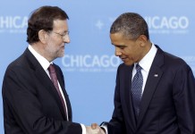 En la imagen, el jefe del Gobierno español, Mariano Rajoy, y el presidente de Estados Unidos, Barack Obama. EFE/Archivo