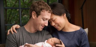 Fotografía cedida por Facebook (cortesía de Mark Zuckerberg) muestra a Zuckerberg y su esposa Priscilla con su hija Max