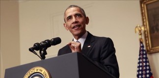 El presidente de Estados Unidos, Barack Obama, pronuncia un discurso durante una ceremonia celebrada en el Edificio de la Oficina Ejecutiva Eisenhower de la Casa Blanca en Washington, Estados Unidos.ARCHIVO
