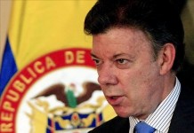 En la imagen un registro del presidente de Colombia, Juan Manuel Santos, quien viajara este miércoles en la tarde a Buenos Aires. Archivo