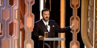 Ricky Gervais durante la entrega de los premios Globos de Oro. archivo