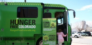 Un camión de la coalición Hunger Free Colorado (HFC, o Colorado Sin Hambre). Archivo